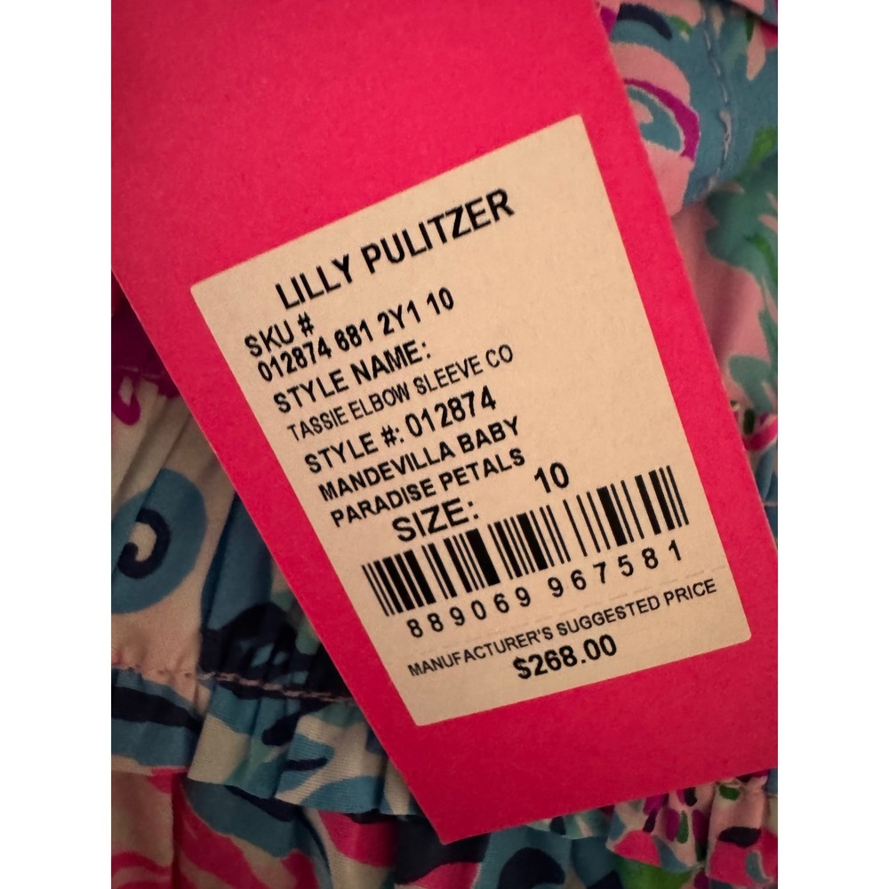 Lilly Pulitzer Tassie Elbow Sleeve Midi Dress Mandevilla Baby Paradise Petals 10 - Picture 10 of 12